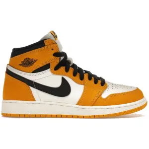 Nike Kid's Air Jordan 1 High OG Shoes - Yellow Ochre / Sail / Black