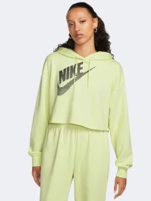 Nike Sporstwear Fleece Cropped Women Lifestyle Hoody Lumnious Green