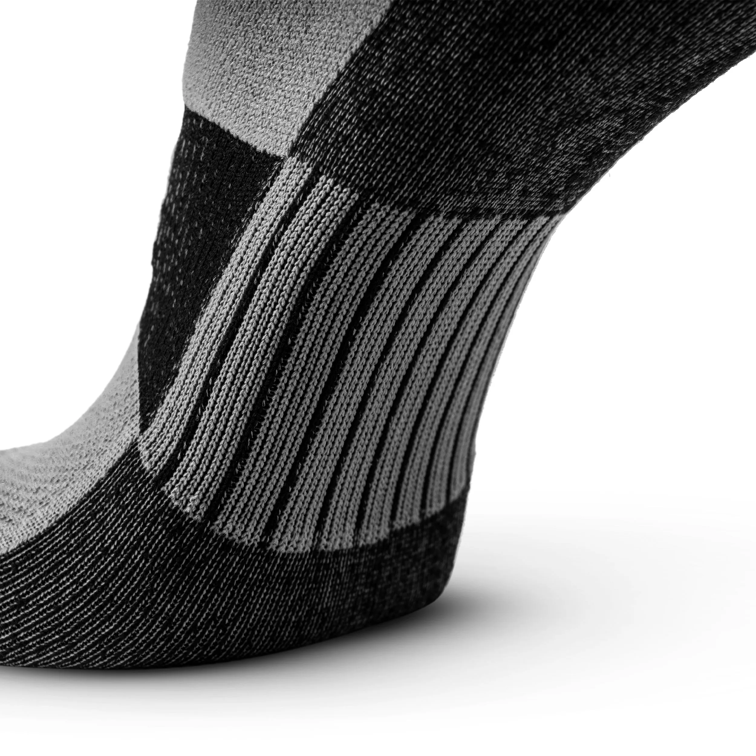 No-Show Running Socks - Gray/Black (2 Pair Pack)