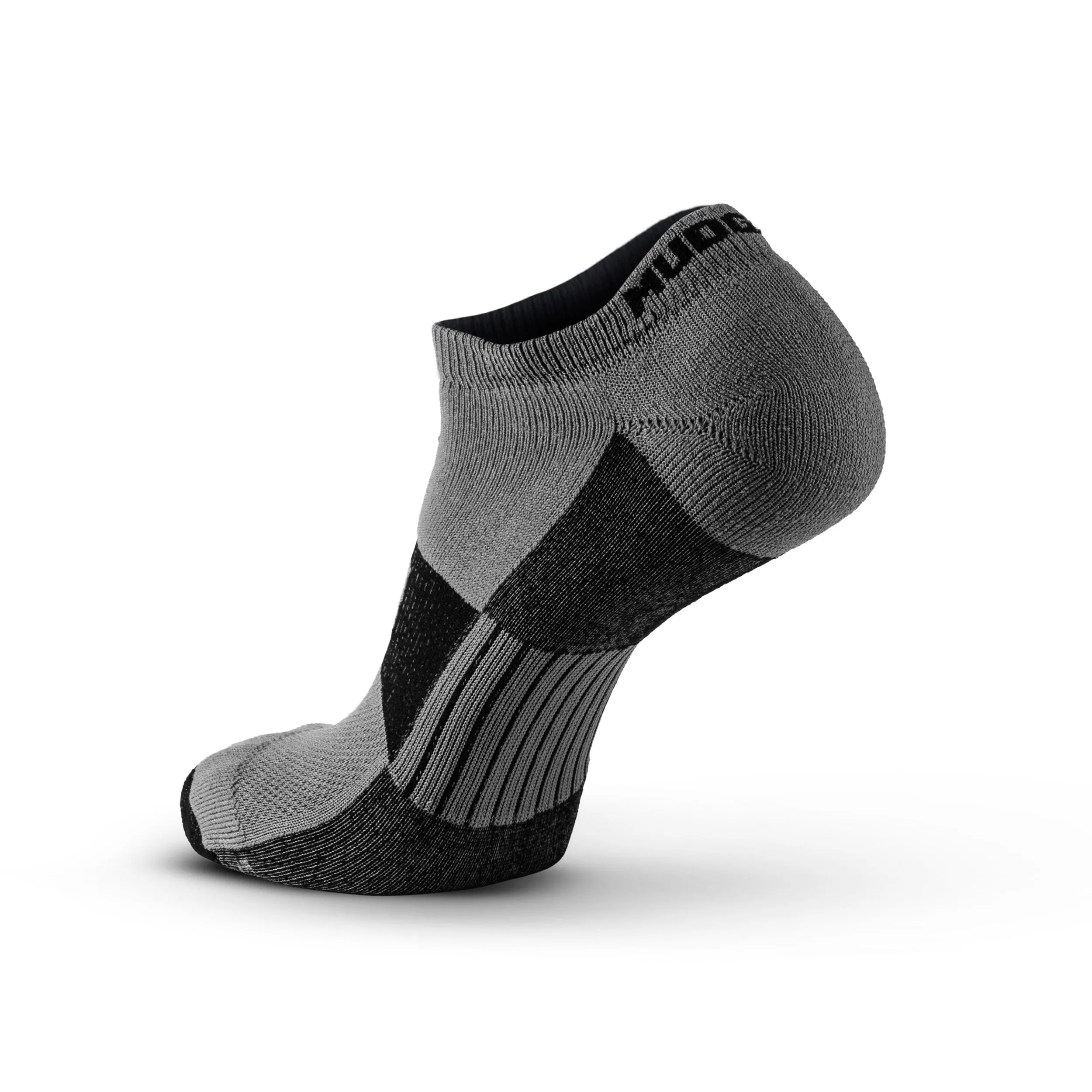 No-Show Running Socks - Gray/Black (2 Pair Pack)