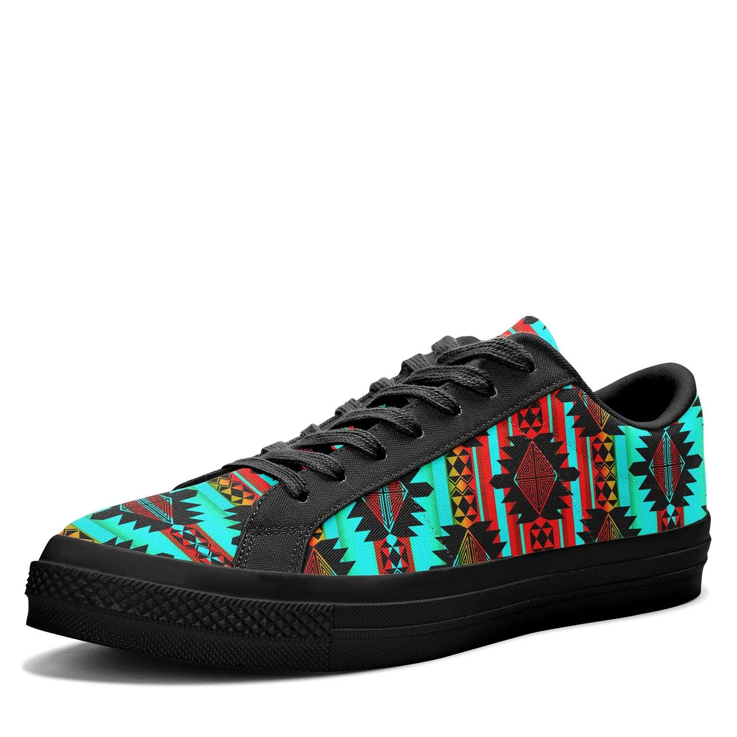 Okotoks Arrow Aapisi Low Top Canvas Shoes Black Sole