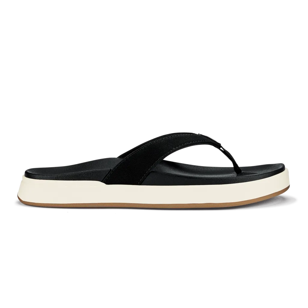 Olukai Women's Nu'A Pi'O Black White