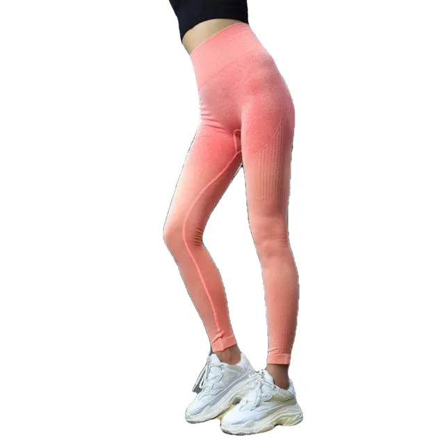 Ombre Seamless Leggings Push Up Fashion Pants