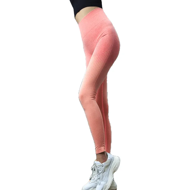 Ombre Seamless Leggings Push Up Fashion Pants