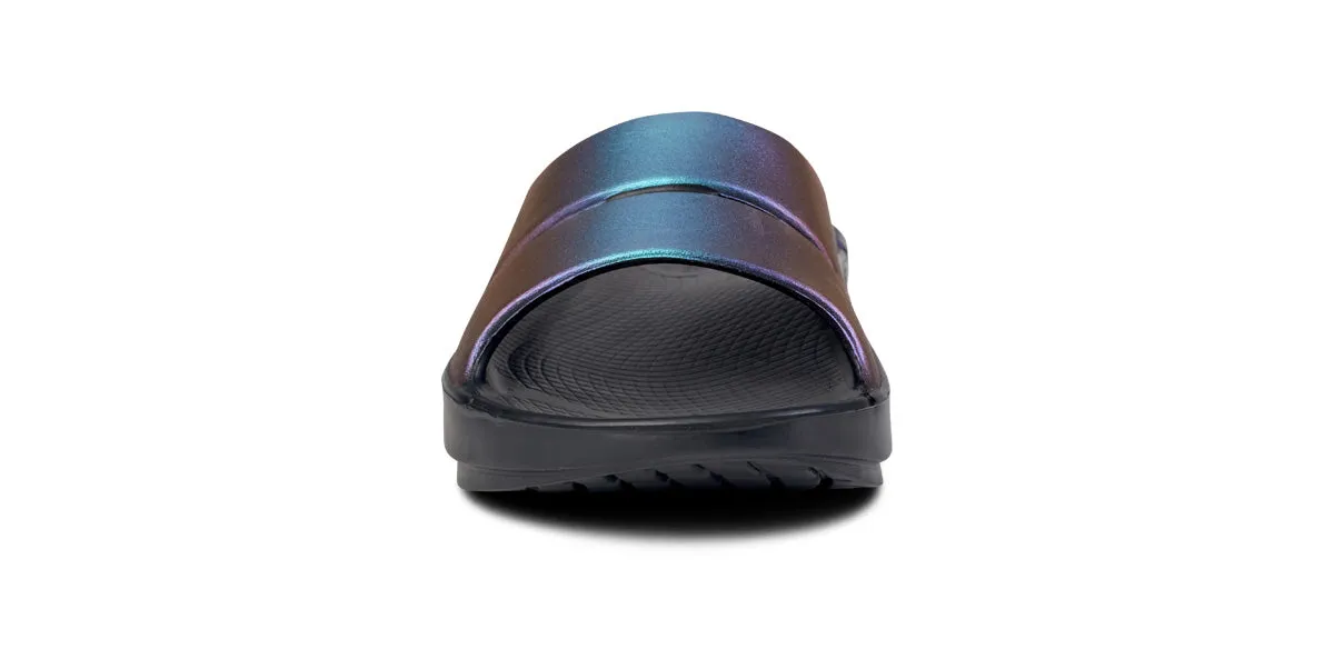 OOFOS Women's OOahh Luxe Slide - Midnight Spectre