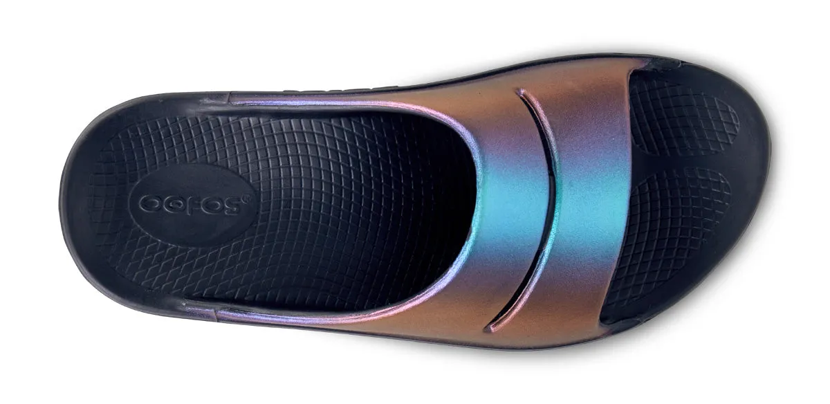 OOFOS Women's OOahh Luxe Slide - Midnight Spectre