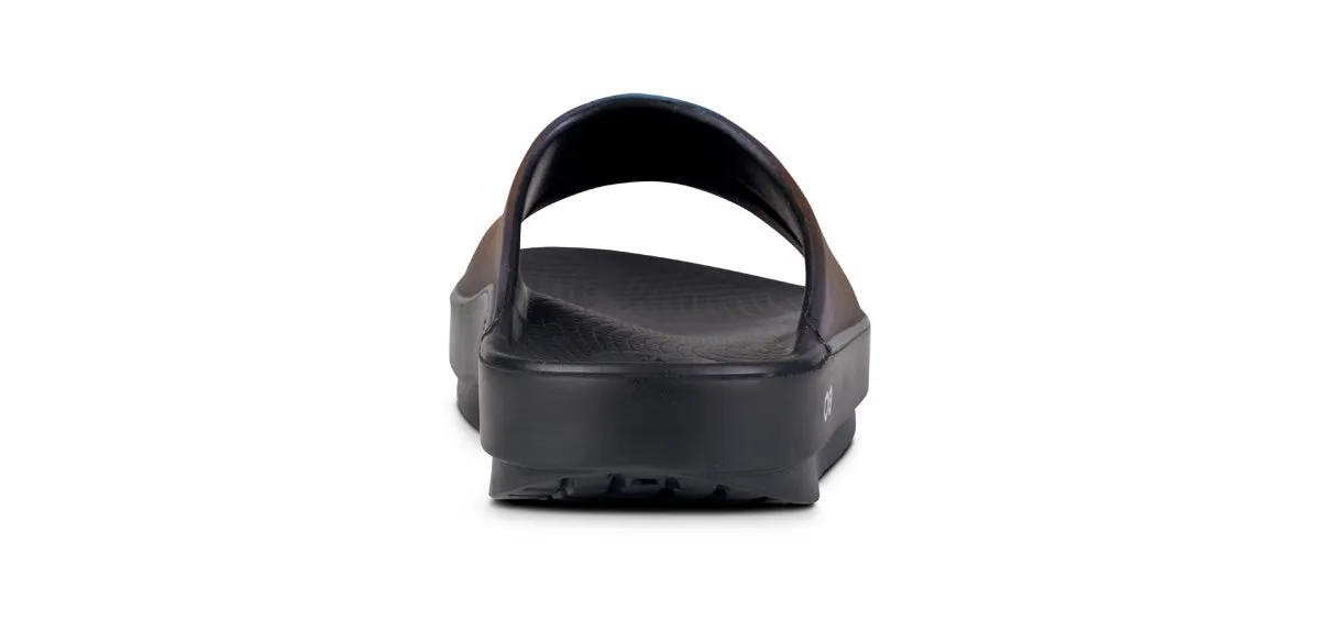 OOFOS Women's OOahh Luxe Slide - Midnight Spectre