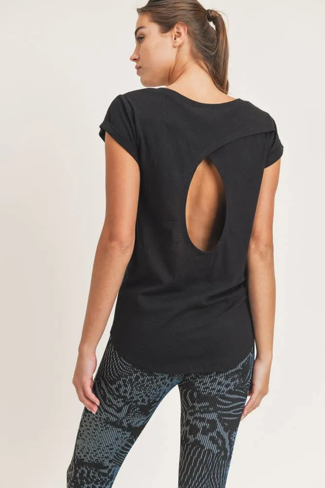 Overlay Cut-Out Back Athleisure Top