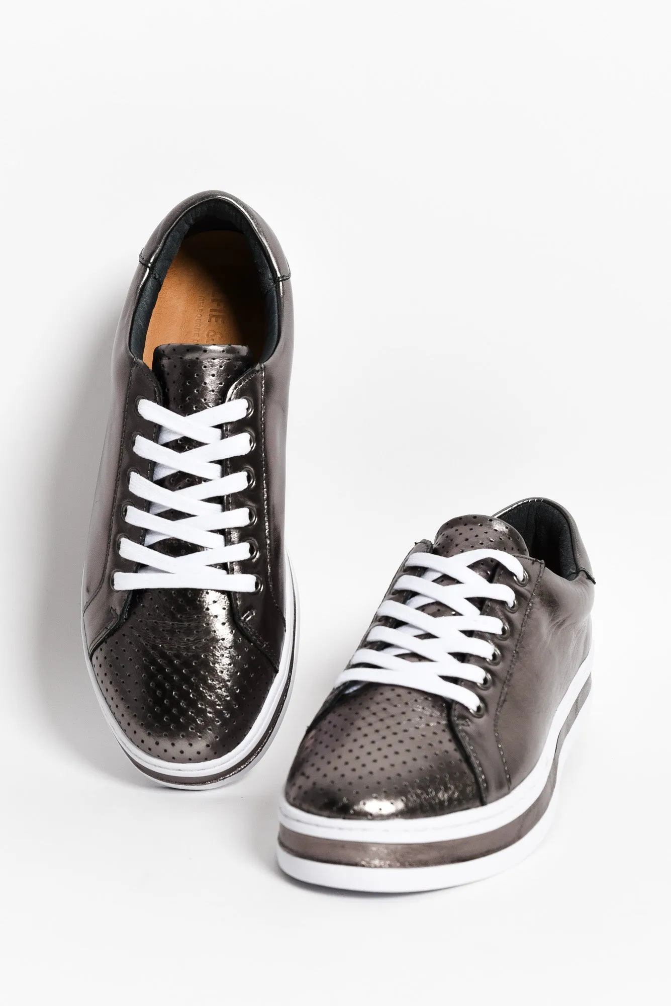 Paradise Pewter Leather Sneaker