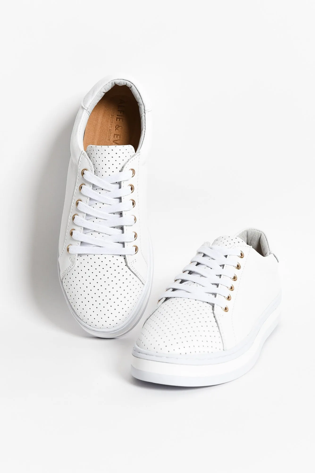 Paradise White Leather Sneaker