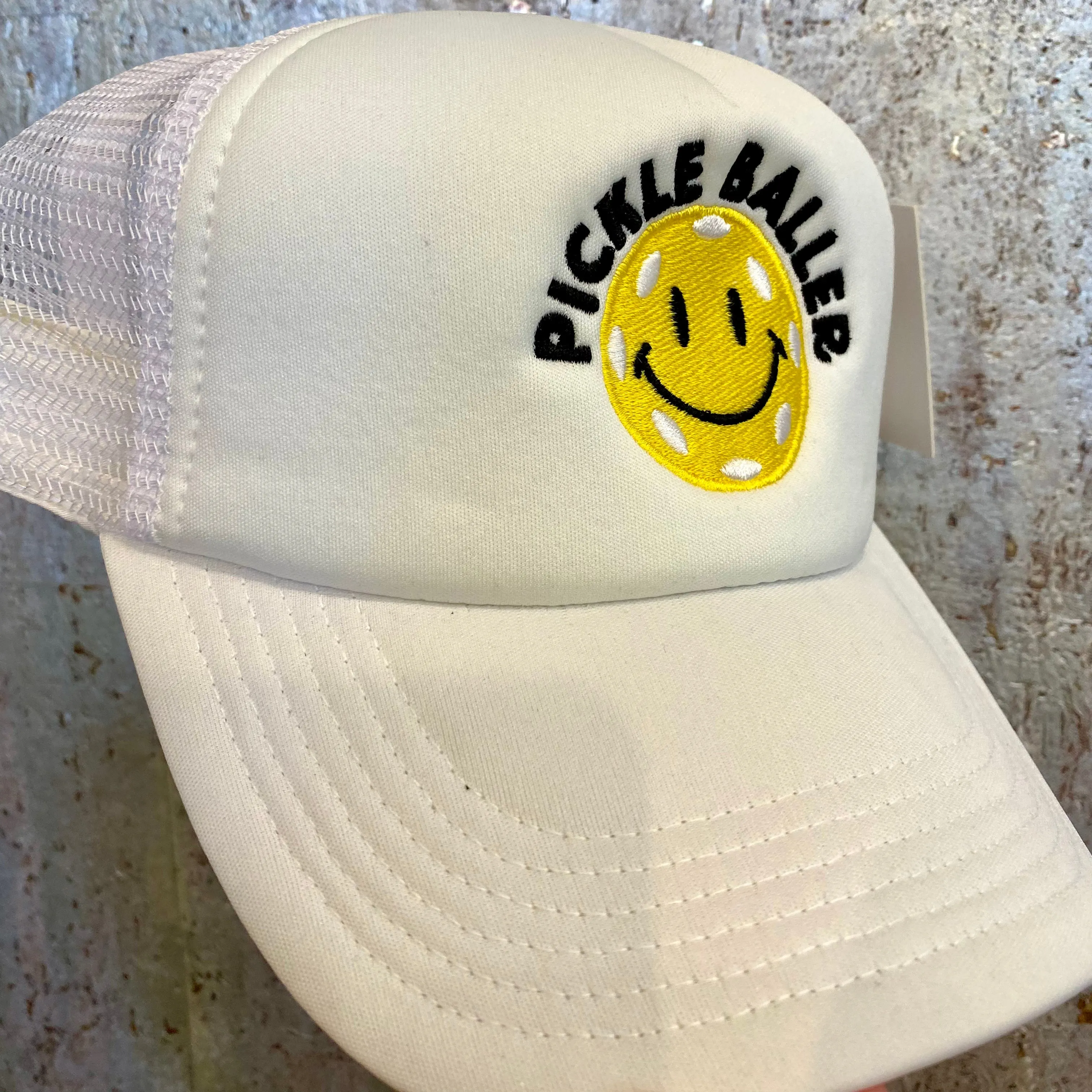 Pickle Baller White Trucker Hat