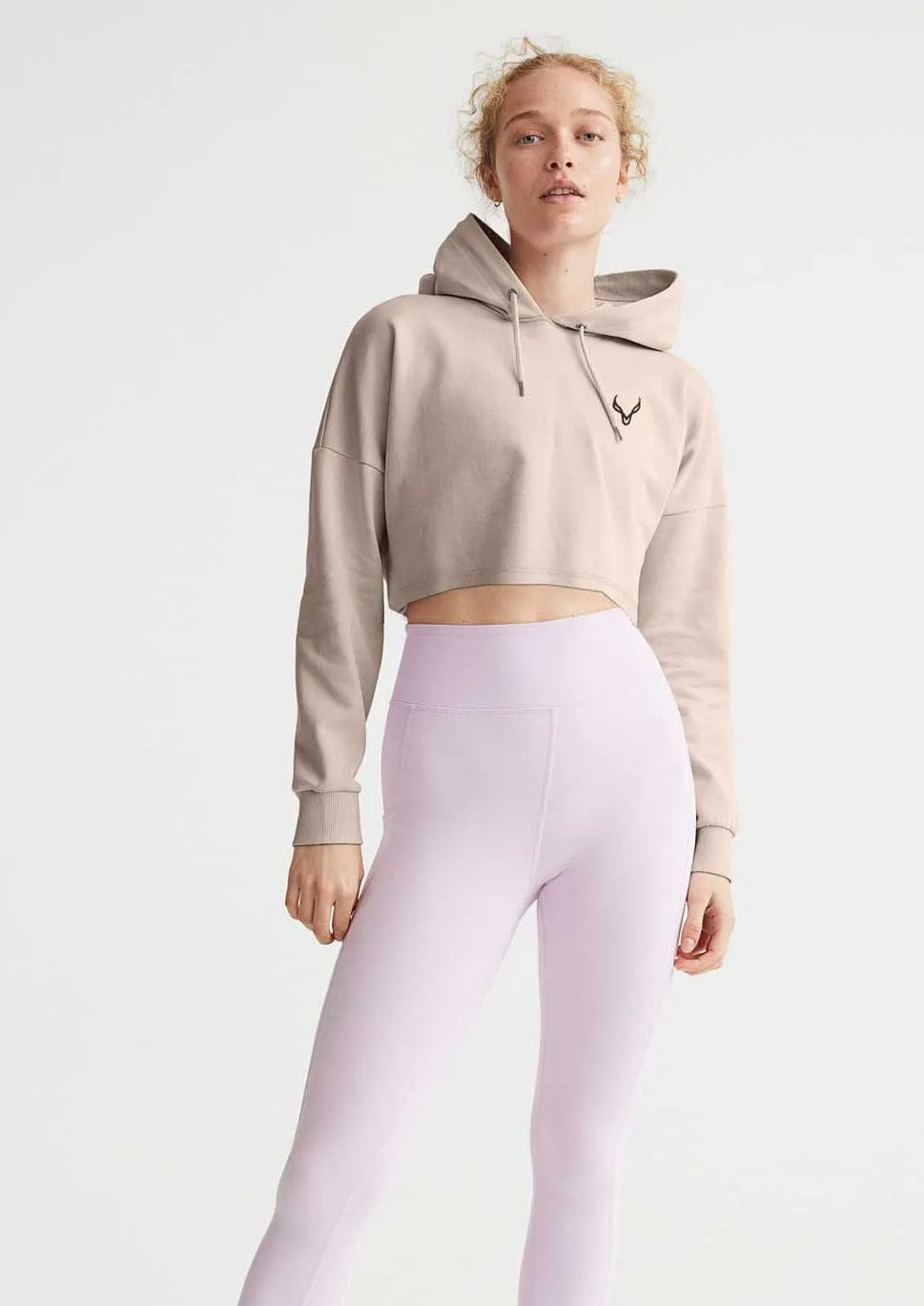 Polo Athletica Women's Hooded Activewear Terry Crop Top