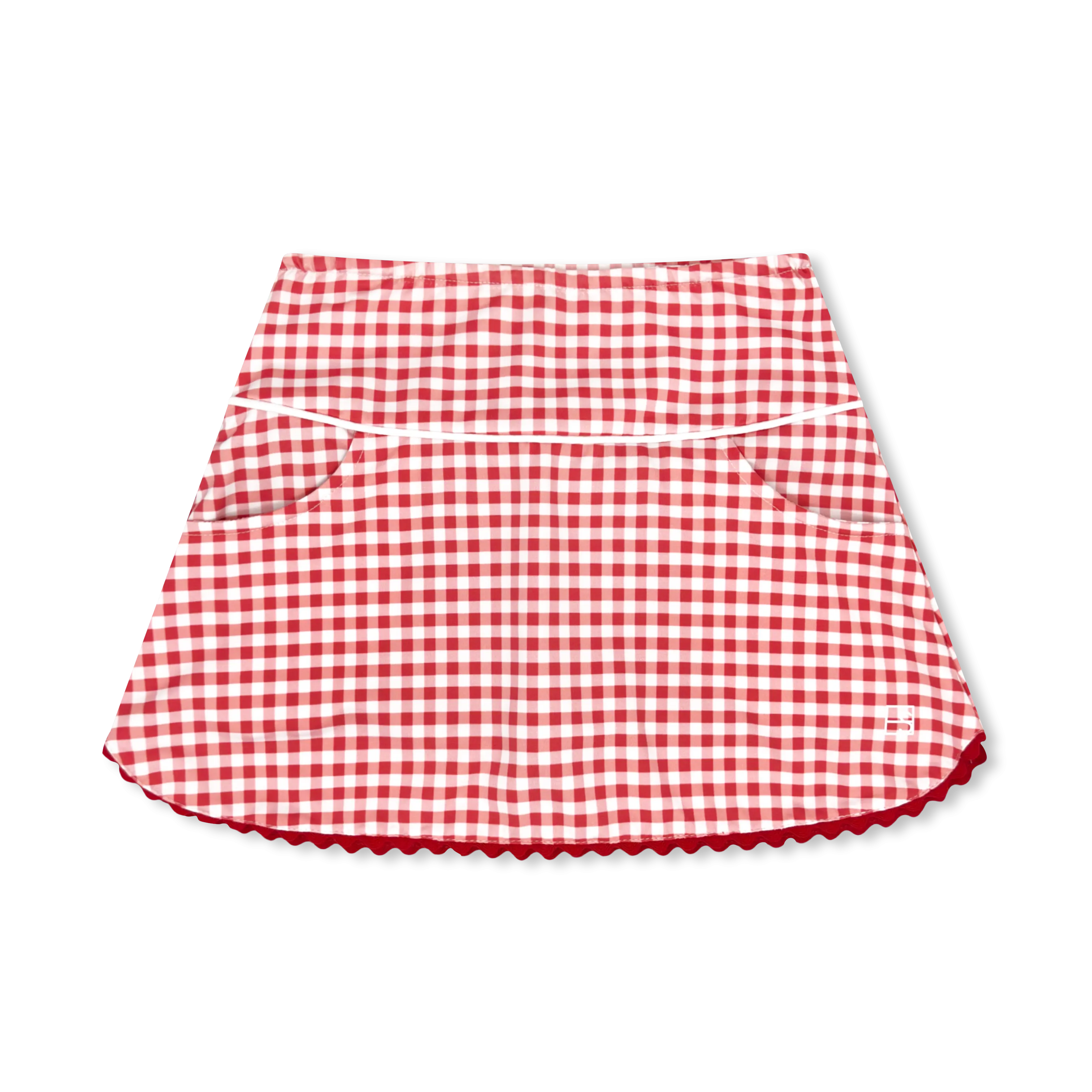 Red Gingham Tiffany Skort