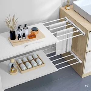 Retractable Cabinet Organizer Storage Shelf