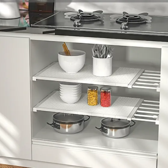 Retractable Cabinet Organizer Storage Shelf