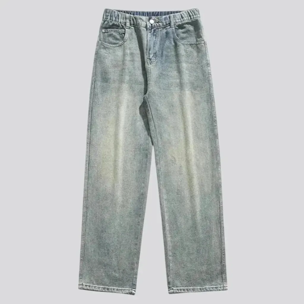 Retro mid rise baggy men's jeans