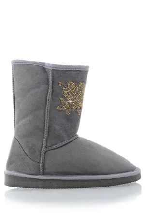 ROSY Grey Suede Boots