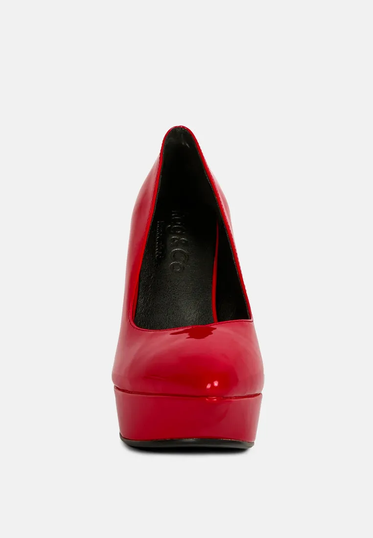 ROTHKO Red Platform Stiletto Pumps