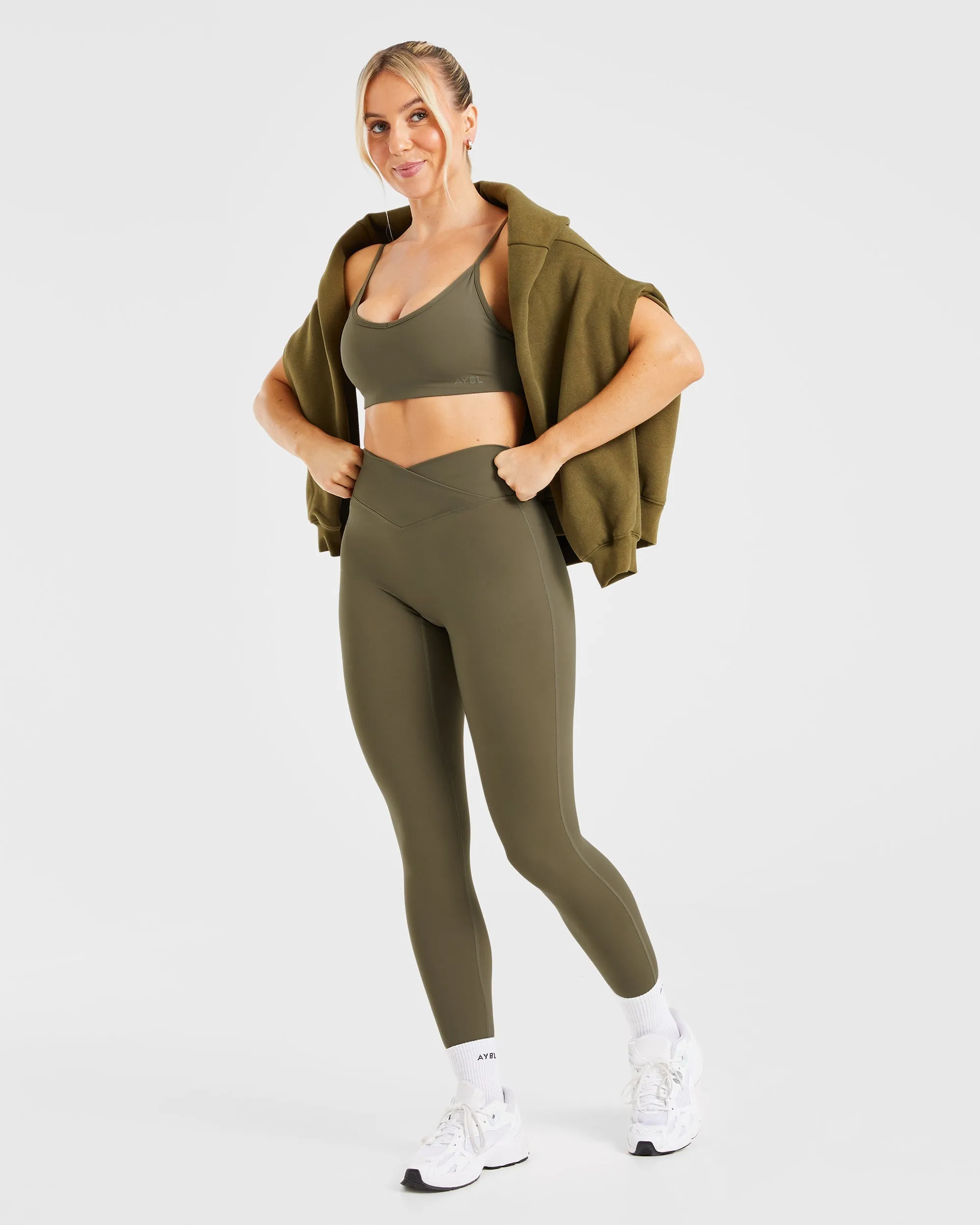 Sculpt Wrap Leggings - Deep Khaki