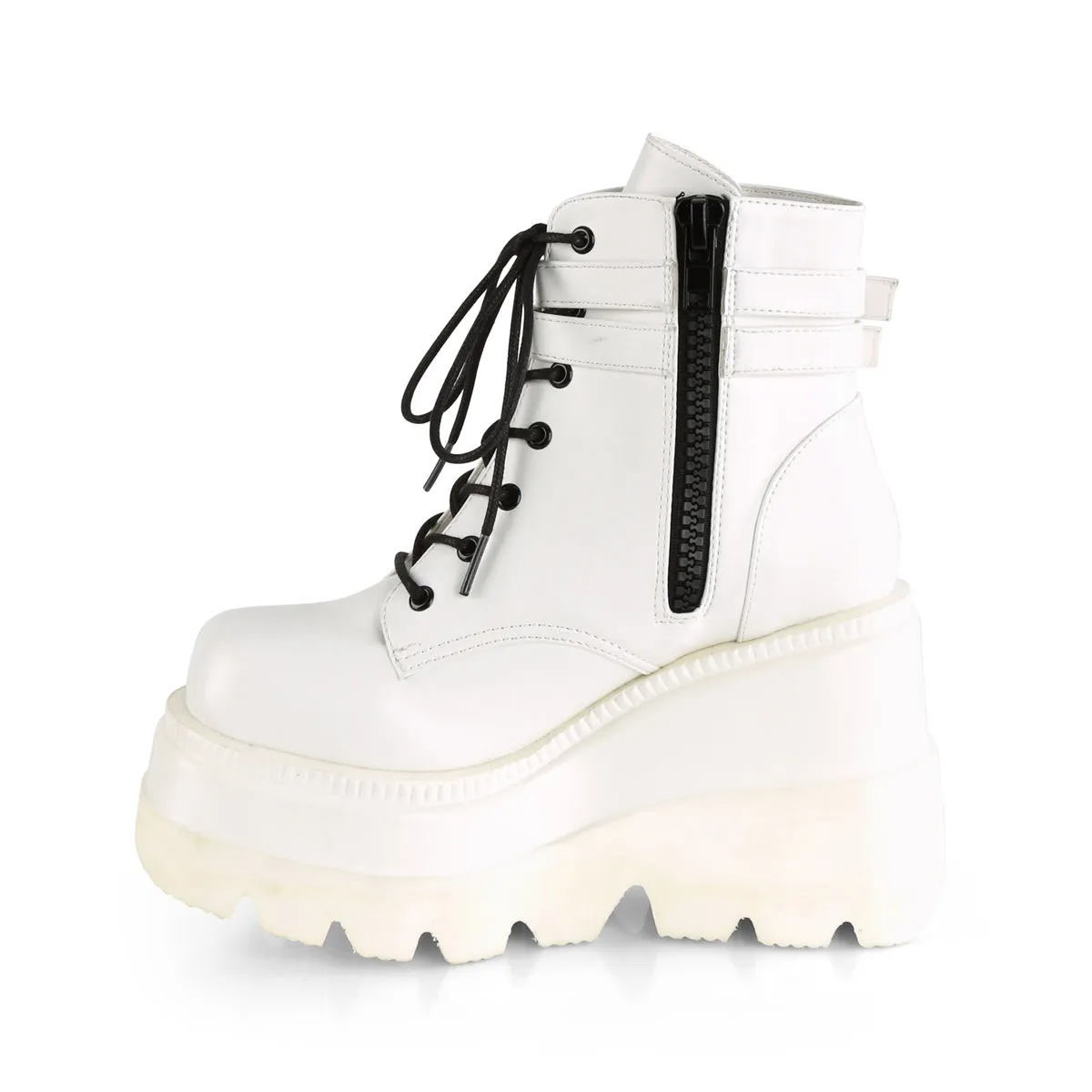 Shaker-52 Wedge Platform White Boots