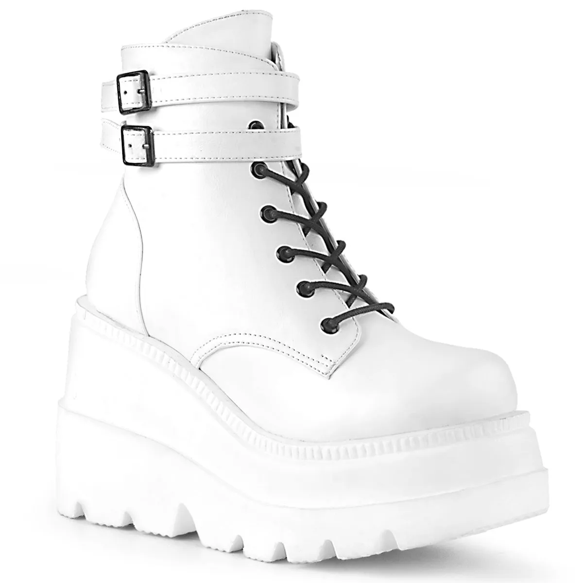 Shaker-52 Wedge Platform White Boots