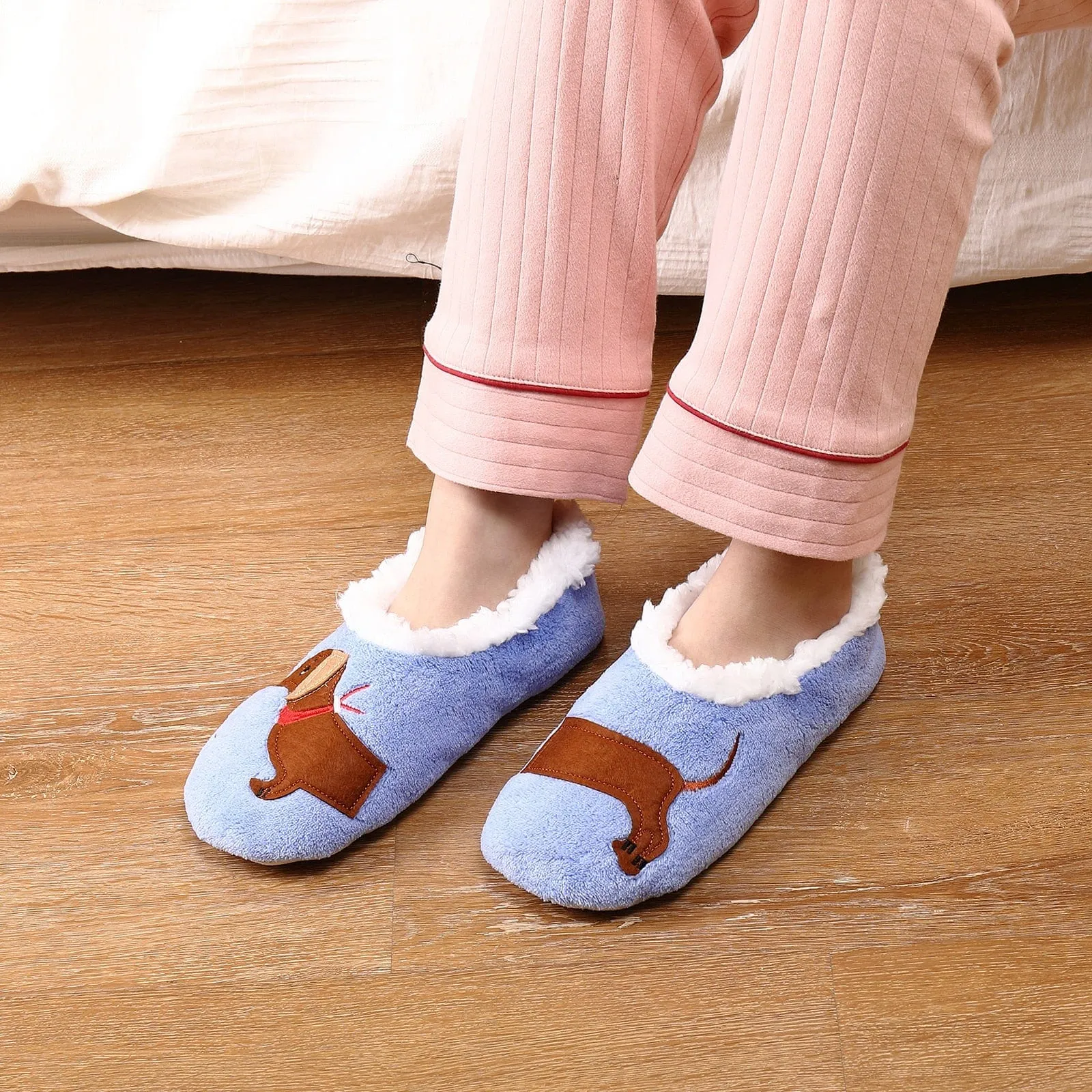 Sherpa-lined Dachshund Slippers