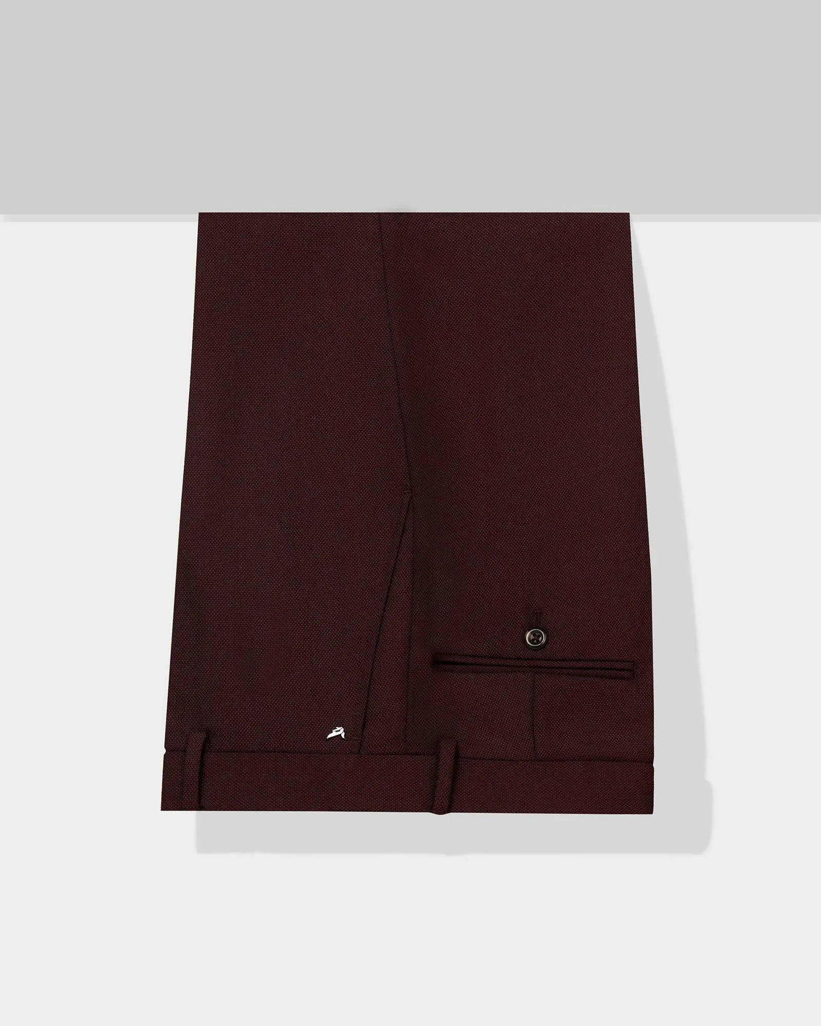 Slim fit B-91 Formal Wine Textured Trouser - Flake