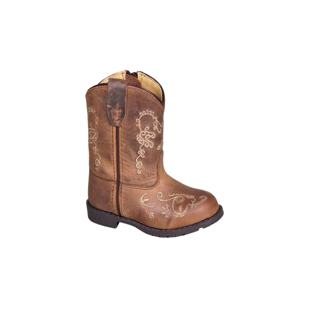 Smoky Mountain Kid's Brown Waxed Distress Leather Hopalong Toddler Boots