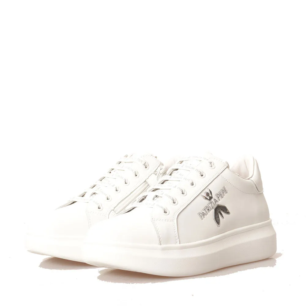 Sneakers Donna PATRIZIA PEPE linea Fly Sneakers in Pelle Bianca