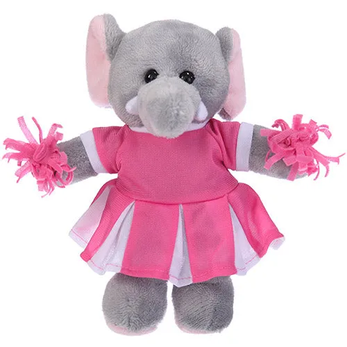 Soft Plush Stuffed Elephant with Cheerleader Outfit