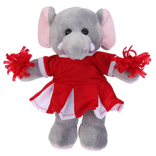 Soft Plush Stuffed Elephant with Cheerleader Outfit