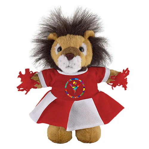 Soft Plush Stuffed Lion with Cheerleader Outfit