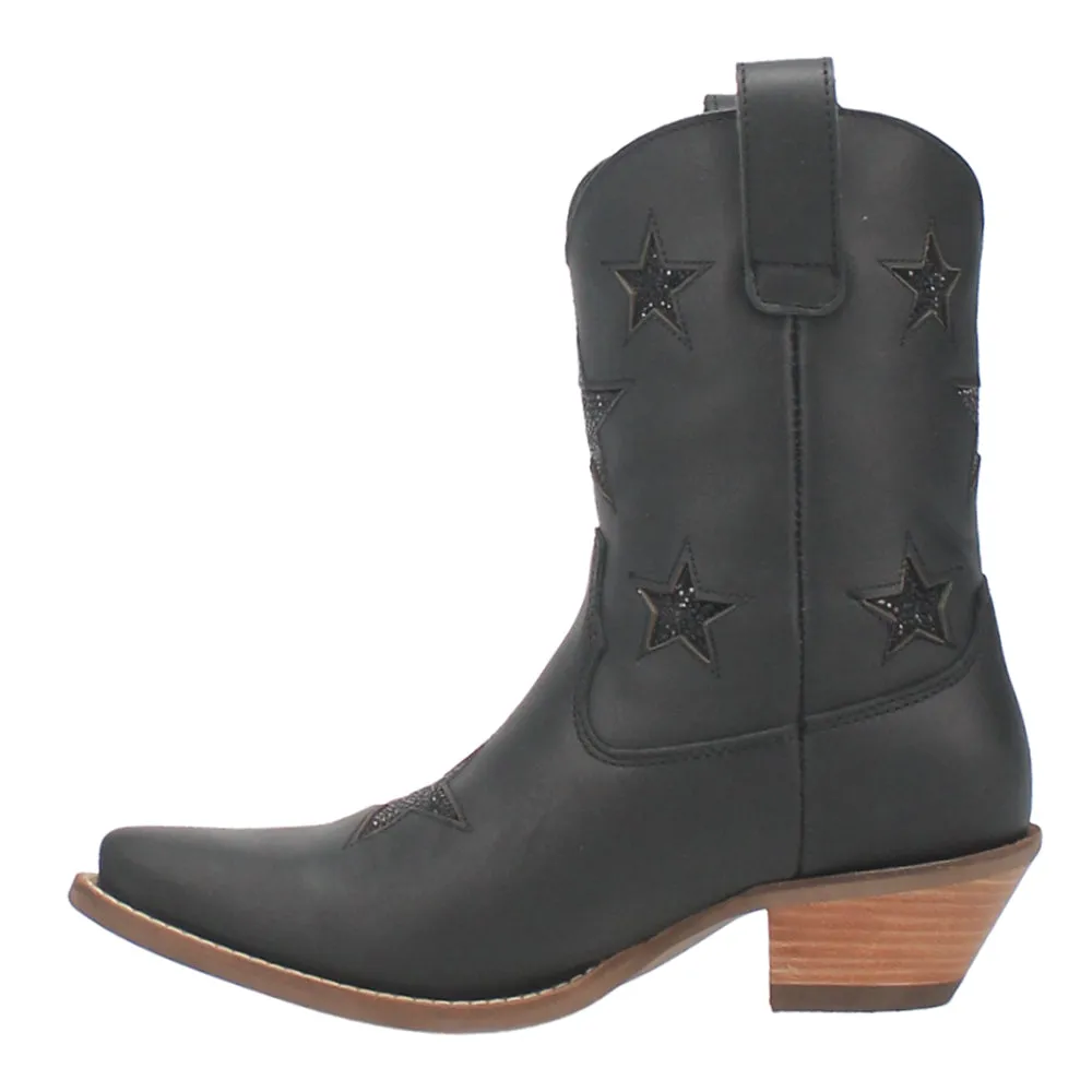 Star Struck Tooled Inlay Snip Toe Cowboy Booties