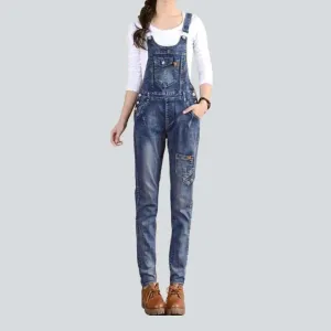 Street slim women's jeans dungaree