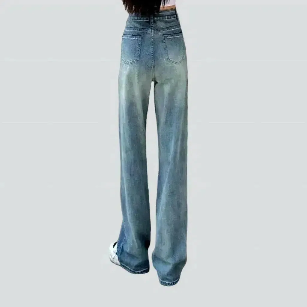 Street women's sanded jeans