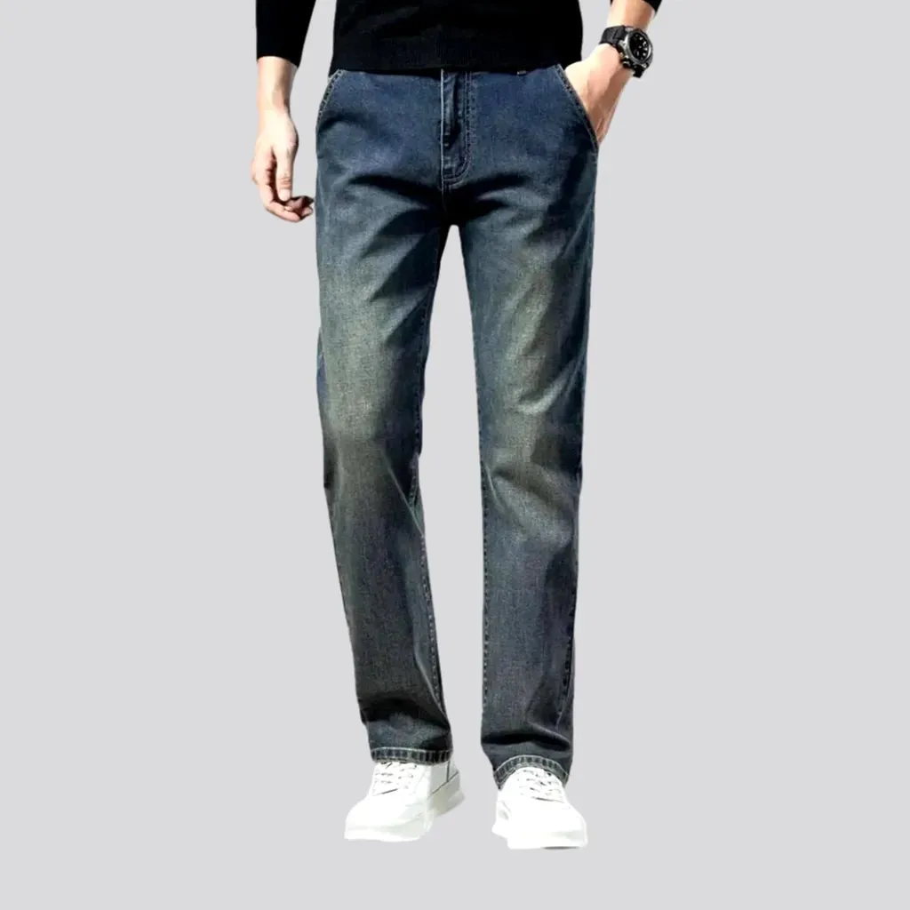 Stretchable tapered fit men's jeans