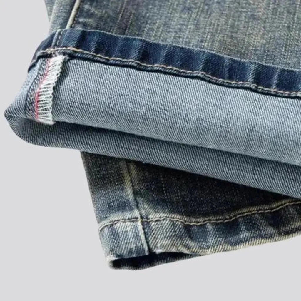 Stretchable tapered fit men's jeans