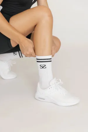 Striped White Socks 2-pack