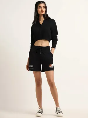 Studiofit Black Crop Top