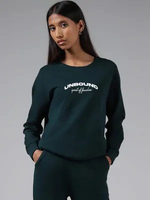 Studiofit Green Typographic Sweatshirt