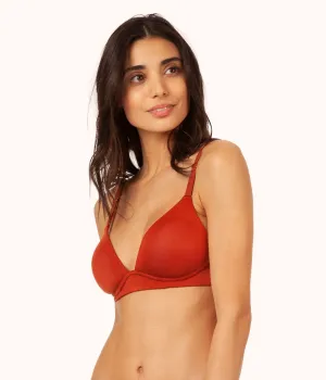 The All-Day Plunge No-Wire Bra: Burnt Orange