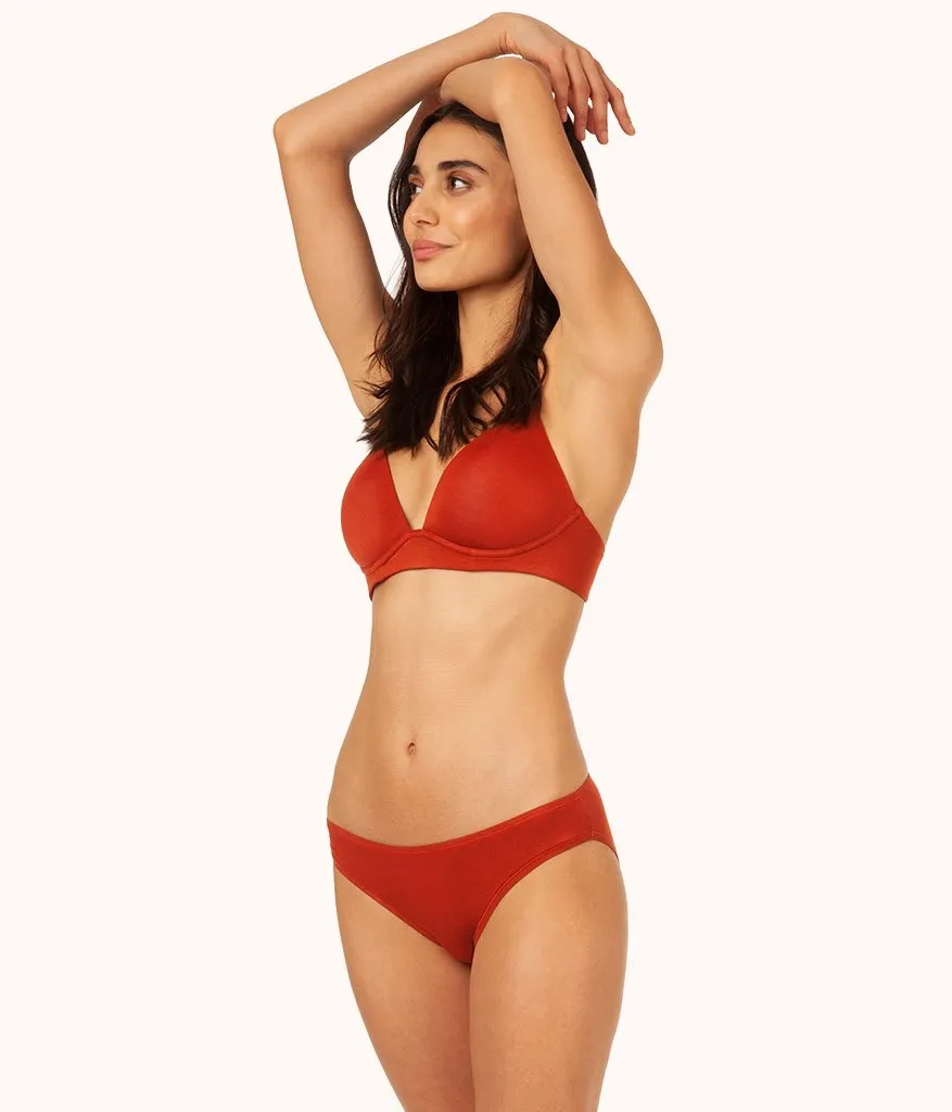 The All-Day Plunge No-Wire Bra: Burnt Orange