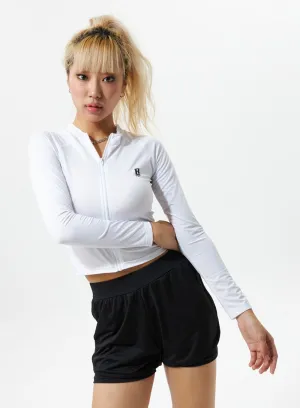 Tight-Fit Crop Zip-Up IS322