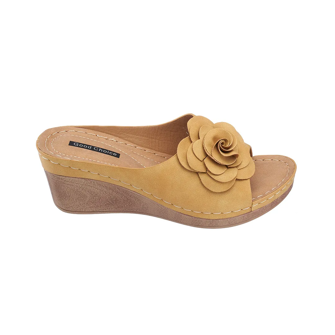 Tokyo Yellow Wedge Sandals