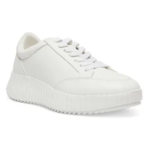 Track Sneaker in White Smooth