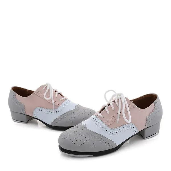 Unisex Microfiber Leather Flats Tap Dance Shoes