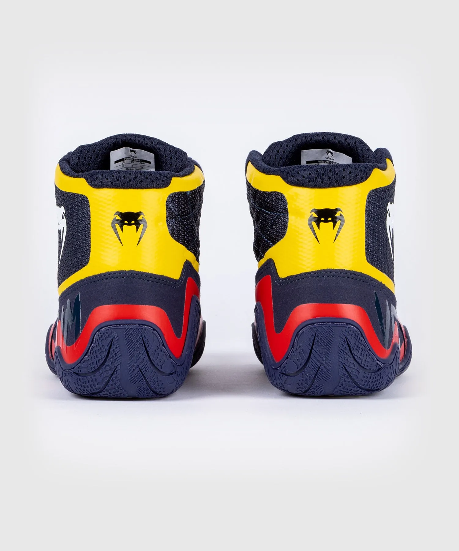 Venum Elite Wrestling Shoes - Blue/Yellow