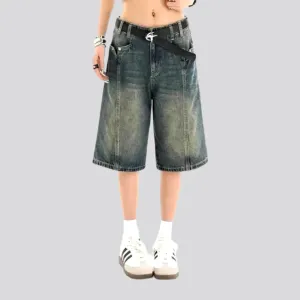 Vintage baggy women's jeans shorts