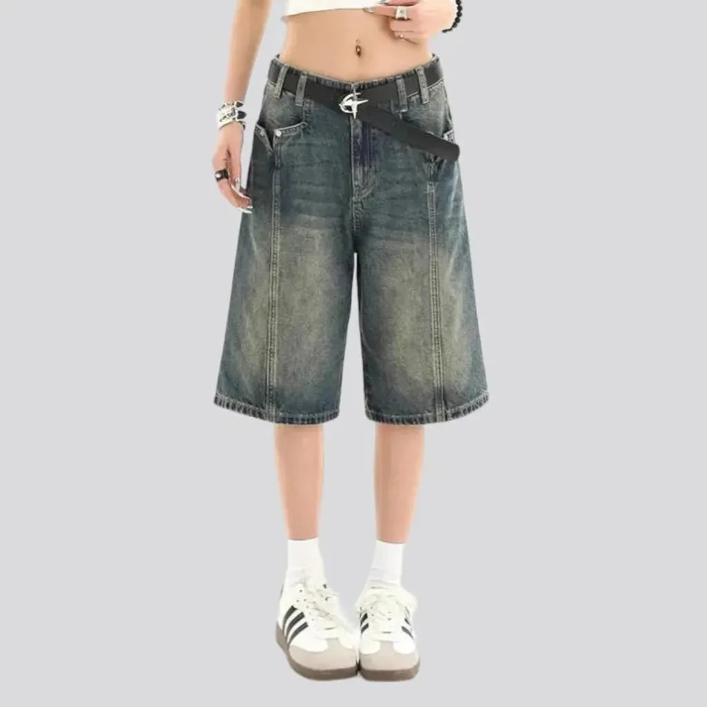 Vintage baggy women's jeans shorts