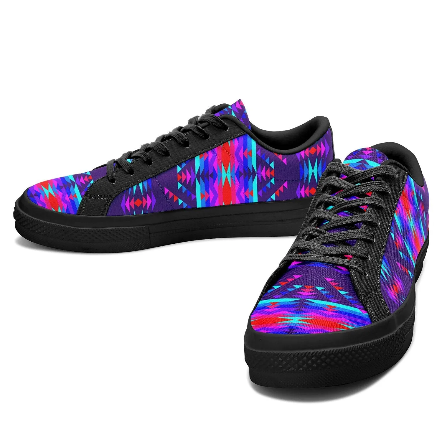 Visions of Peace Aapisi Low Top Canvas Shoes Black Sole